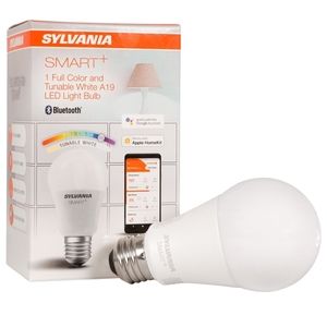 Smart Bluetooth LED Light Bulb, A19, 10.5W, Full Color, Tunable, Dimmable